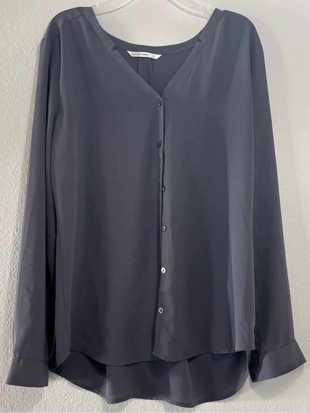 Gray button up